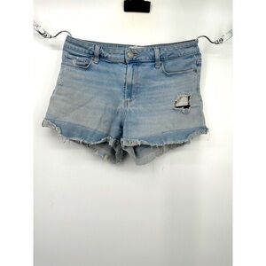Paige Jimmy Jimmy Womens Size 27 Blue  light wash Short‎ Cuffed Shorts stretchy